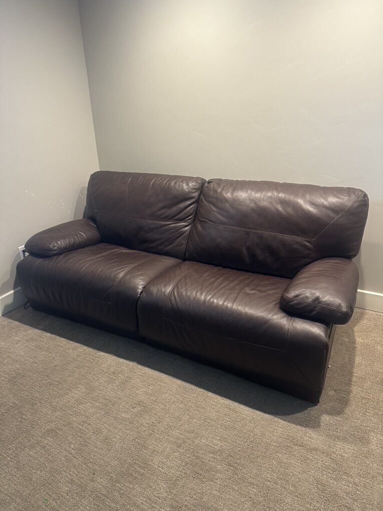 Leather Electric Reclining Couch