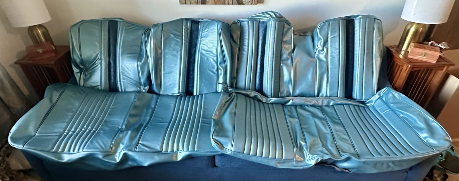 1966 Ford Galaxie 500 Teal Upholstered Seat Covers