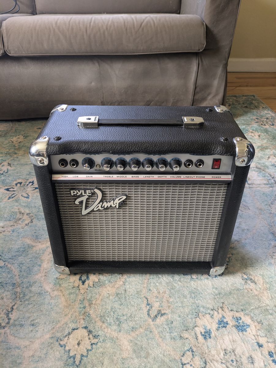 Pyle Pro 60-Watt Vamp Series Guitar Amplifier With 3-Band EQ, Overdrive, And Digital Delay - PVAMP60