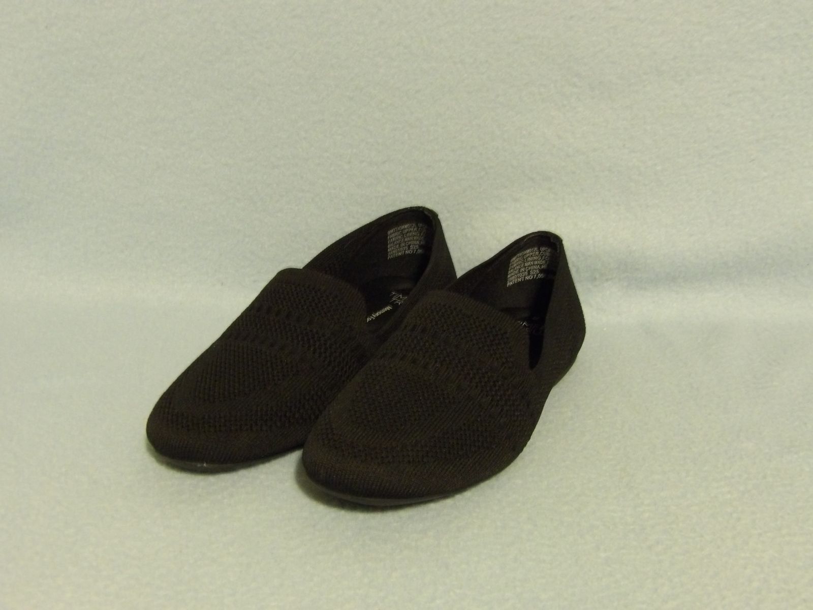 Women's Size 8 Time AND Tru Memory Foam Black Slip-on Dress/Casual Flat Shoes