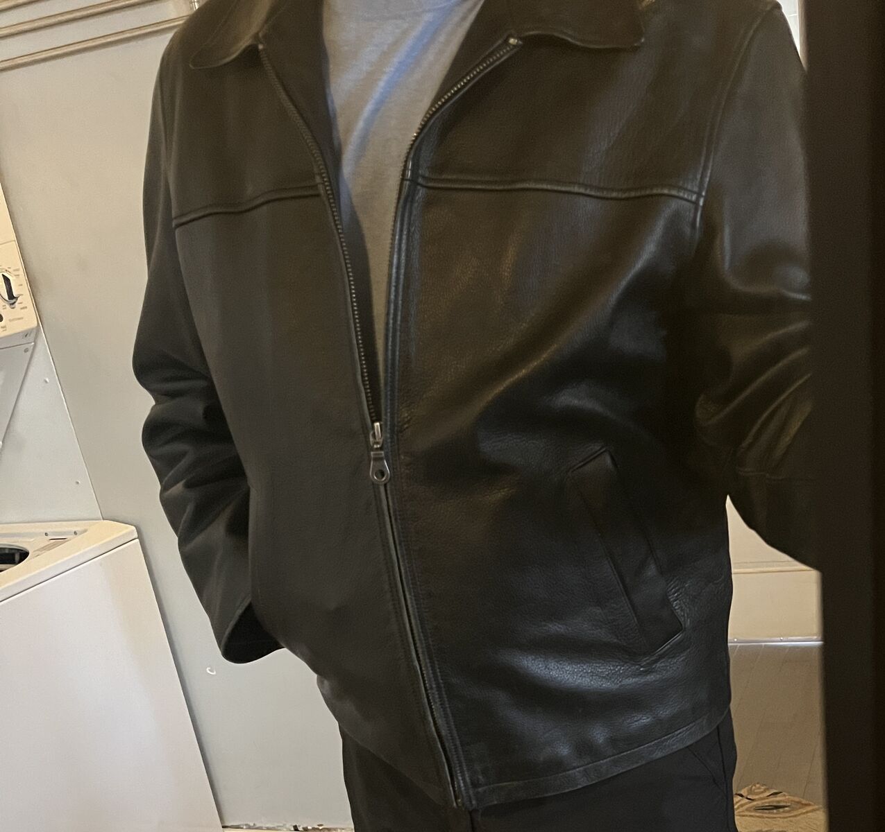 Leather jacket - barely worn