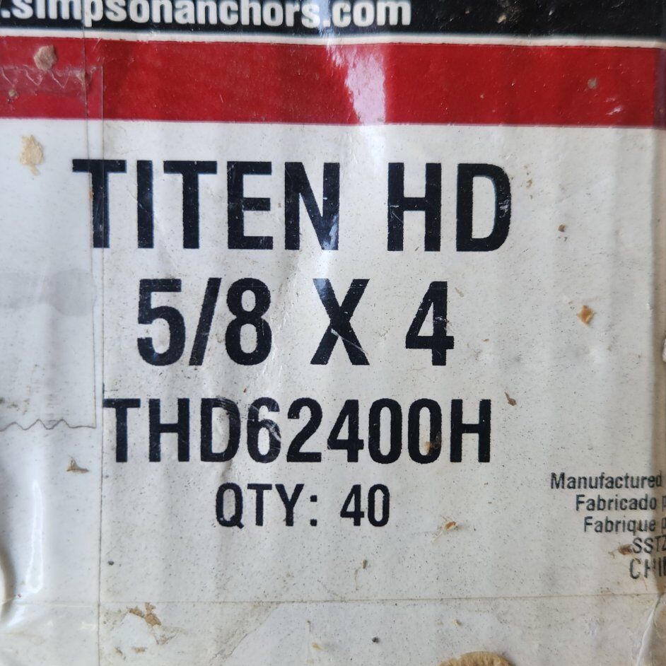 NEW Simpson Strong Tie concrete Anchors