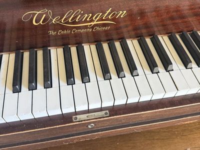 Antique upright grand piano