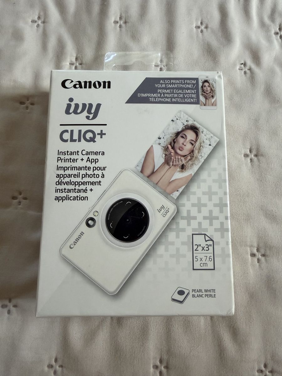 Canon Ivy CLIQ+ Instant Camera Printer - Pearl White