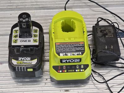 RYOBI 18V ONE+ High Performance 4ah Battery and charger