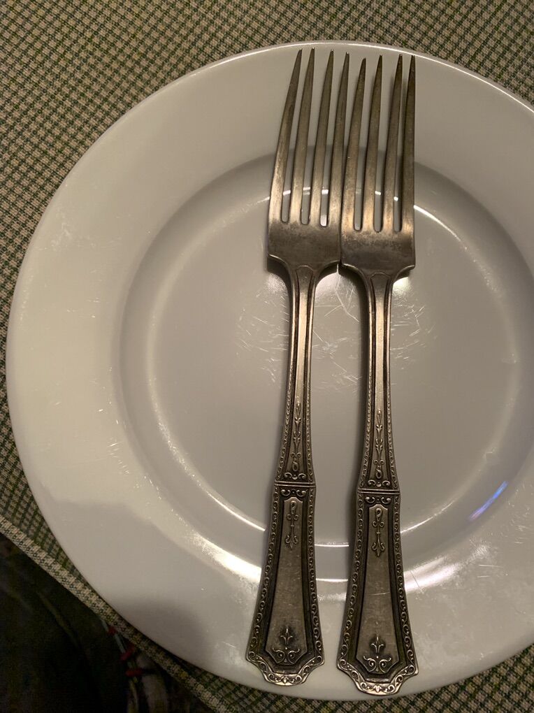 Steak Silverplate Forks Veribest Flatware