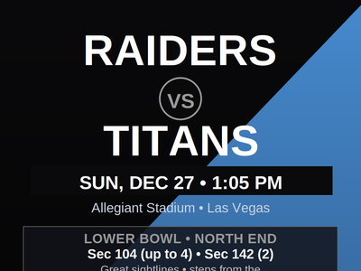 Raiders vs Titans — Lower Bowl, North End — Dec 27