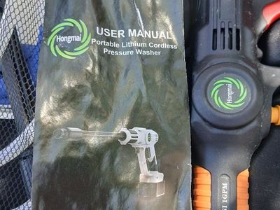 Portable Cordless Power Washer with 21V Li-ion Battery & Accessories - Car, Home, Garden