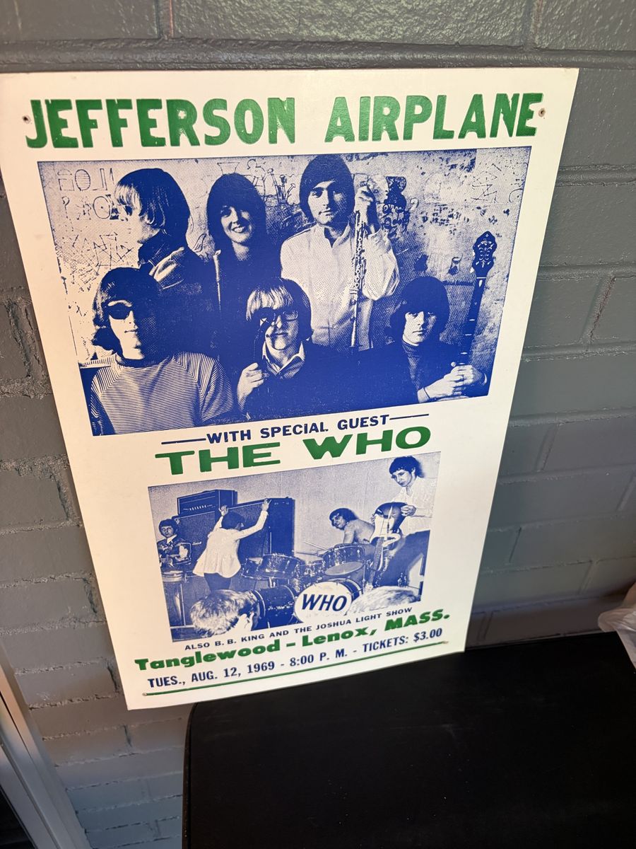 1969 tanglewood music festival cardboard poster art