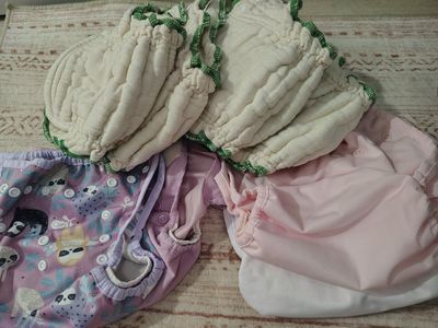 New Never Used XL Cloth-eez, 4 Unbleached Snap Workhorses Cloth Diapers & Covers