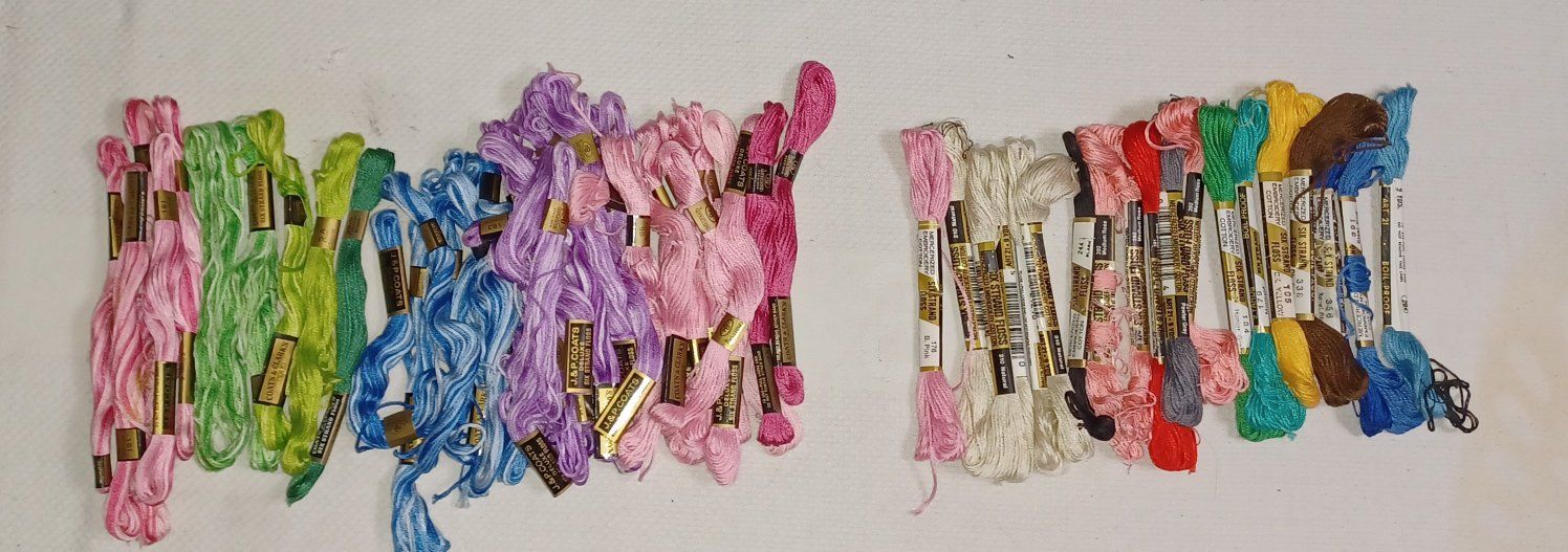 Lot J&P Coats Six Strand Floss Embroidery Thread Asst Colors