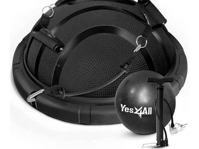 Yes4All 880LBS Half Ball Balance Trainer, Stability Ball for Exercises, Home Gym, & Full Body Workouts