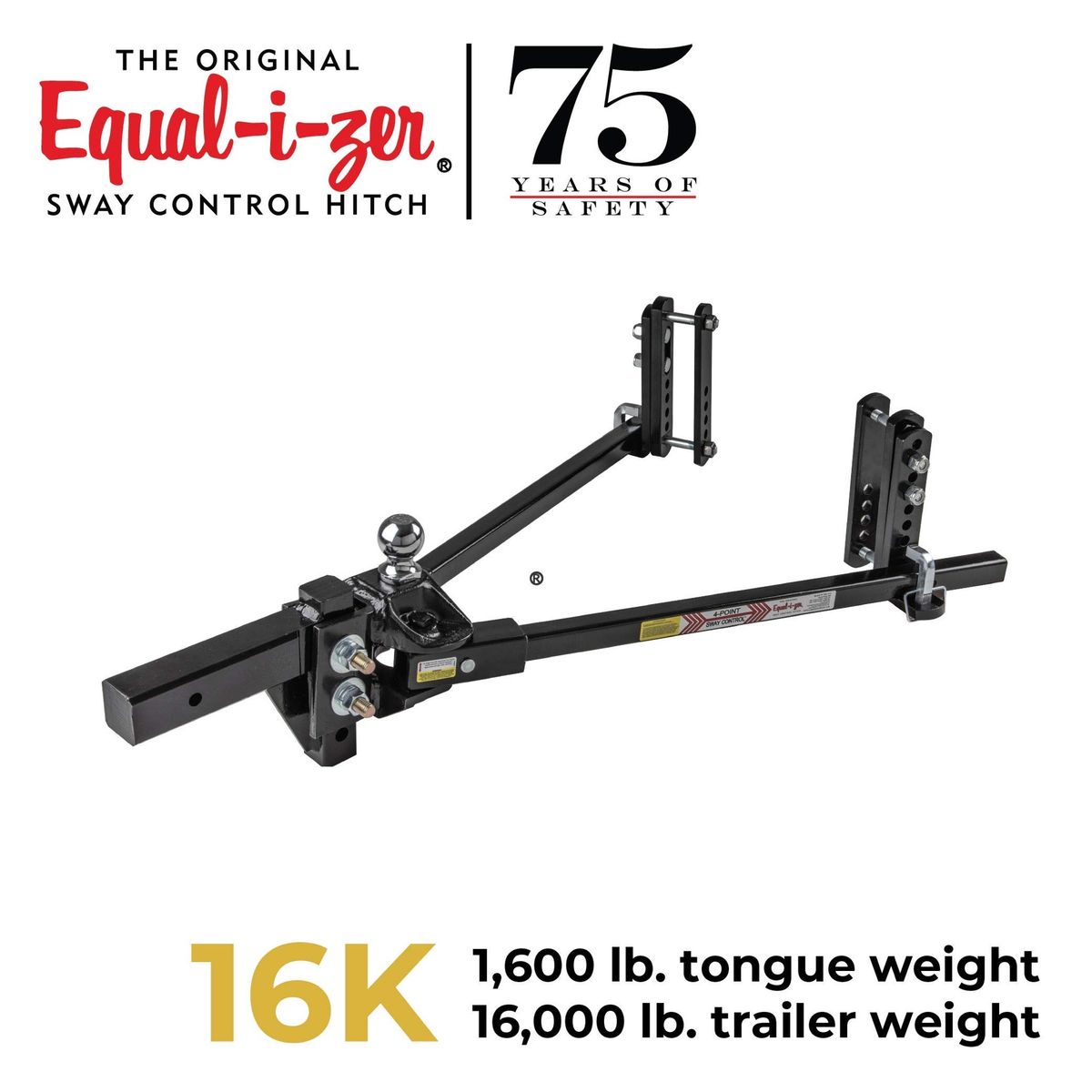 Equal-i-zer Sway Control Hitch - 16K Capacity, 1,600 lb Tongue Weight