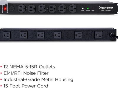New 1U Server Surge Protector - 15ft cable, 12 outlets CPS1215RMS