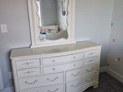 Cream Dresser with Mirror