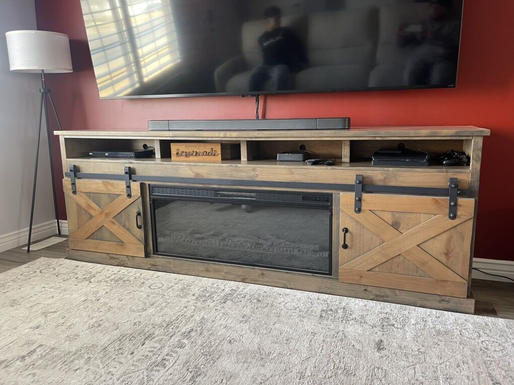 Tv Console with electric fireplace