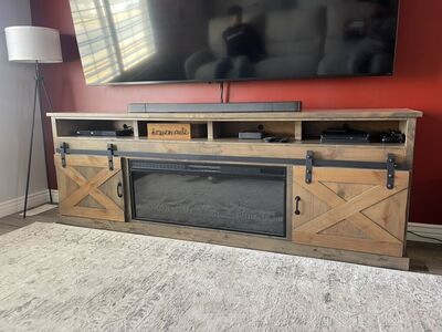 Tv Console with electric fireplace