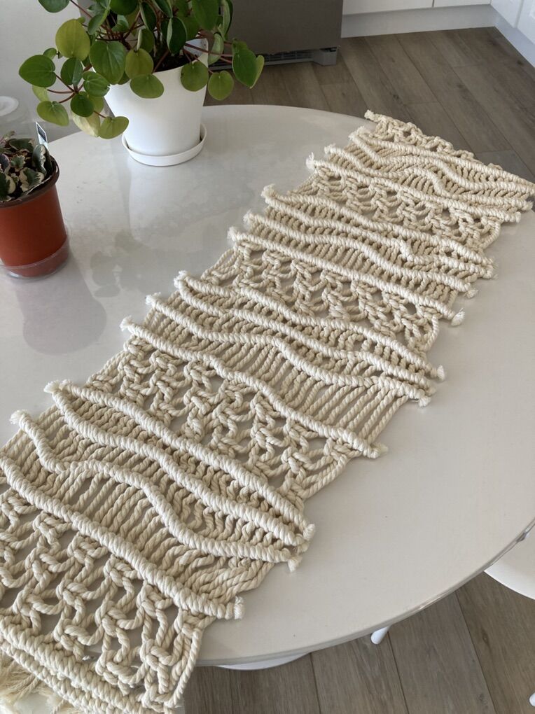 Macrame Table Runner Long