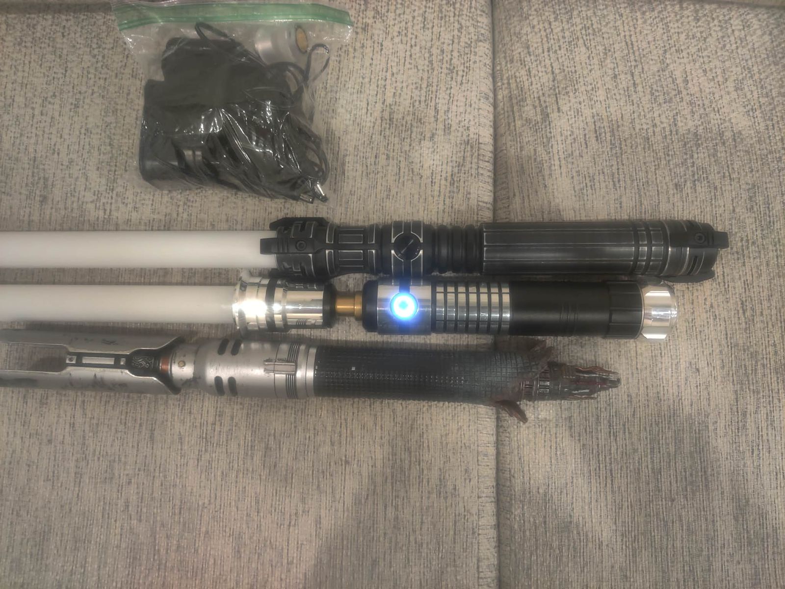 Custom High end, Neopixel Lightsabers Bundle with Accessories and Hilt Parts