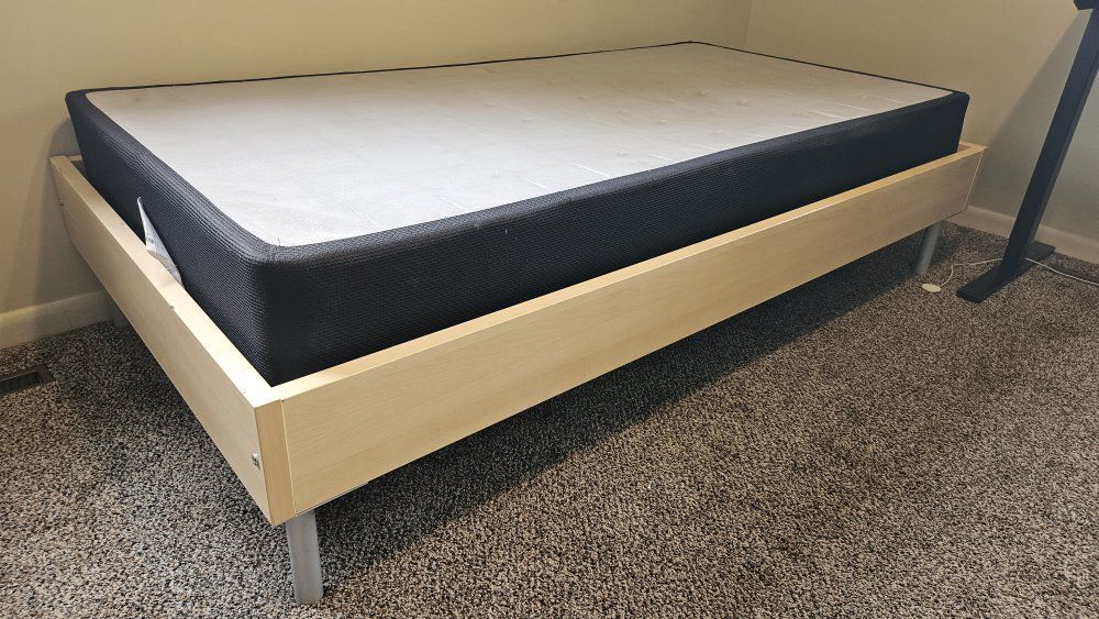 IKEA LILLEHAMMER Twin Bed Frame w/box spring