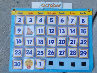 Large laminated calendar