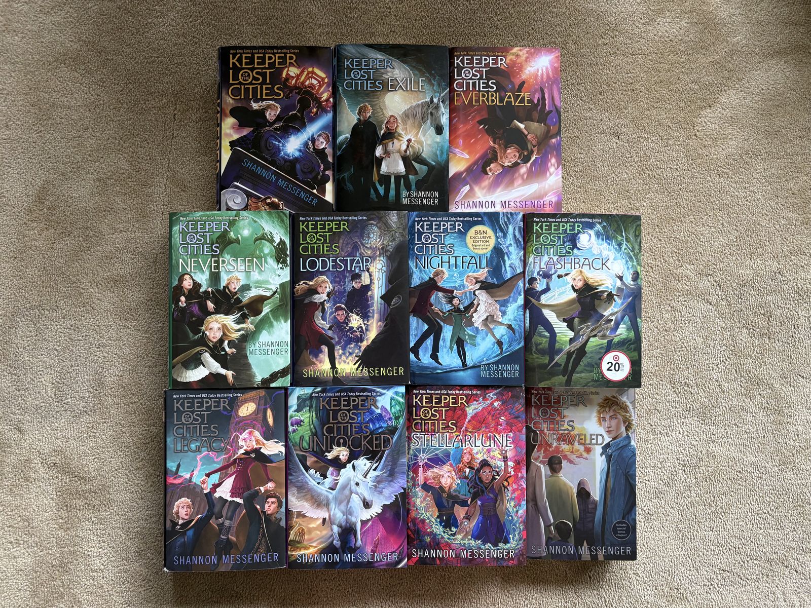 COMPLETE Keeper of the Lost Cities Series, by Shannon Messenger (hardcovers)