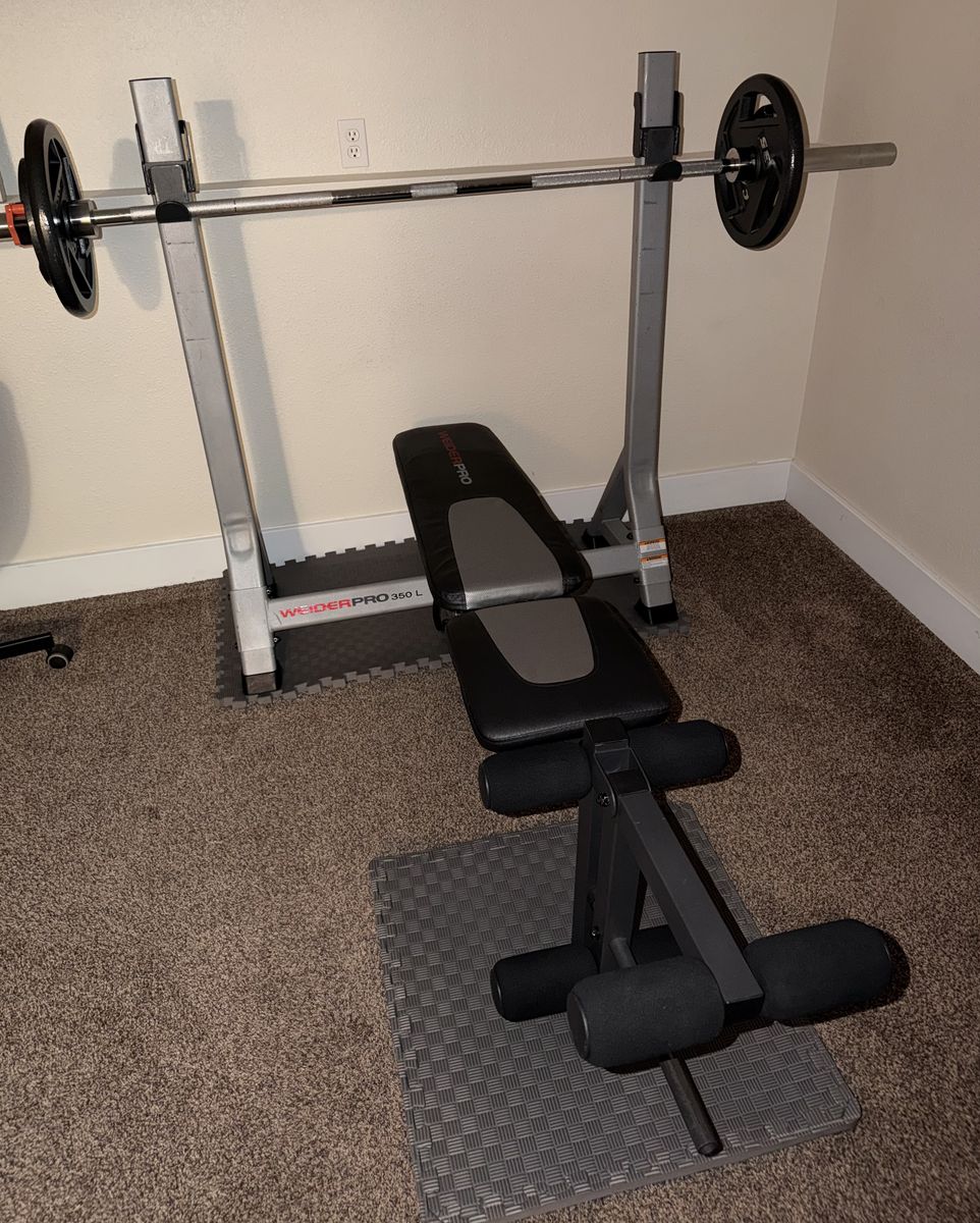 Weight Bench And Plates