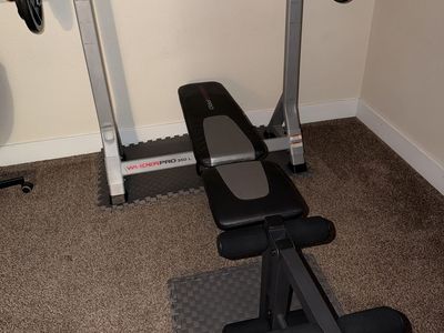 Weight Bench And Plates