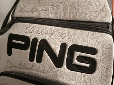 Pinging off bag with PGA signatures