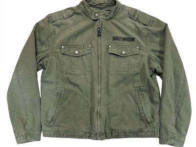 Harley-Davidson Military Canvas Jacket Olive Green