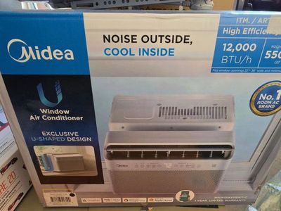 Midea 12,000 BTU U-Shaped Window Air Conditioner - High Efficiency, 550 Sq Ft