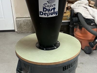 Oneida Air Systems Super Dust Deputy Cyclone Separator + harbor freight 2HP blower and attachment.