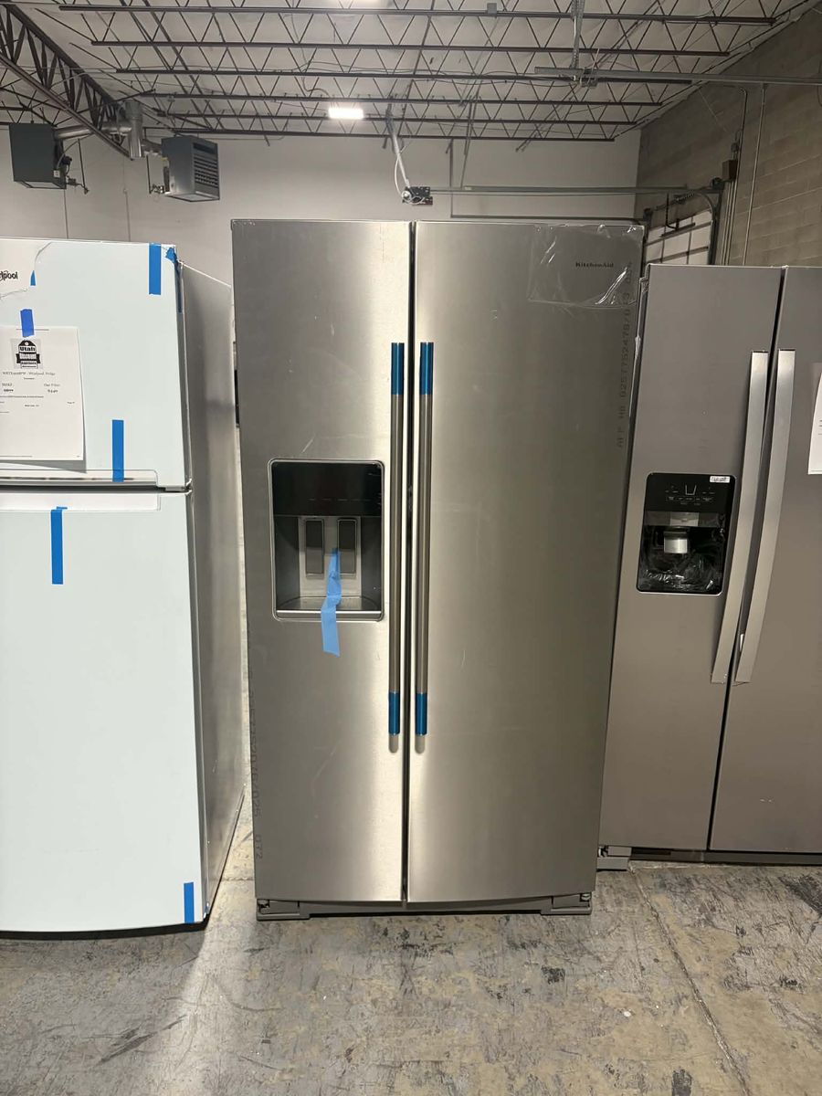 NEW KITCHENAID COUNTER DEPTH STAINLESS SIDE BY SIDE