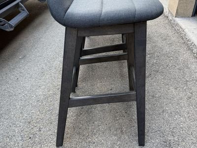 Set of 4 Crown Mark Samar Counter Height Stools / Bar Stools - Dark Grey