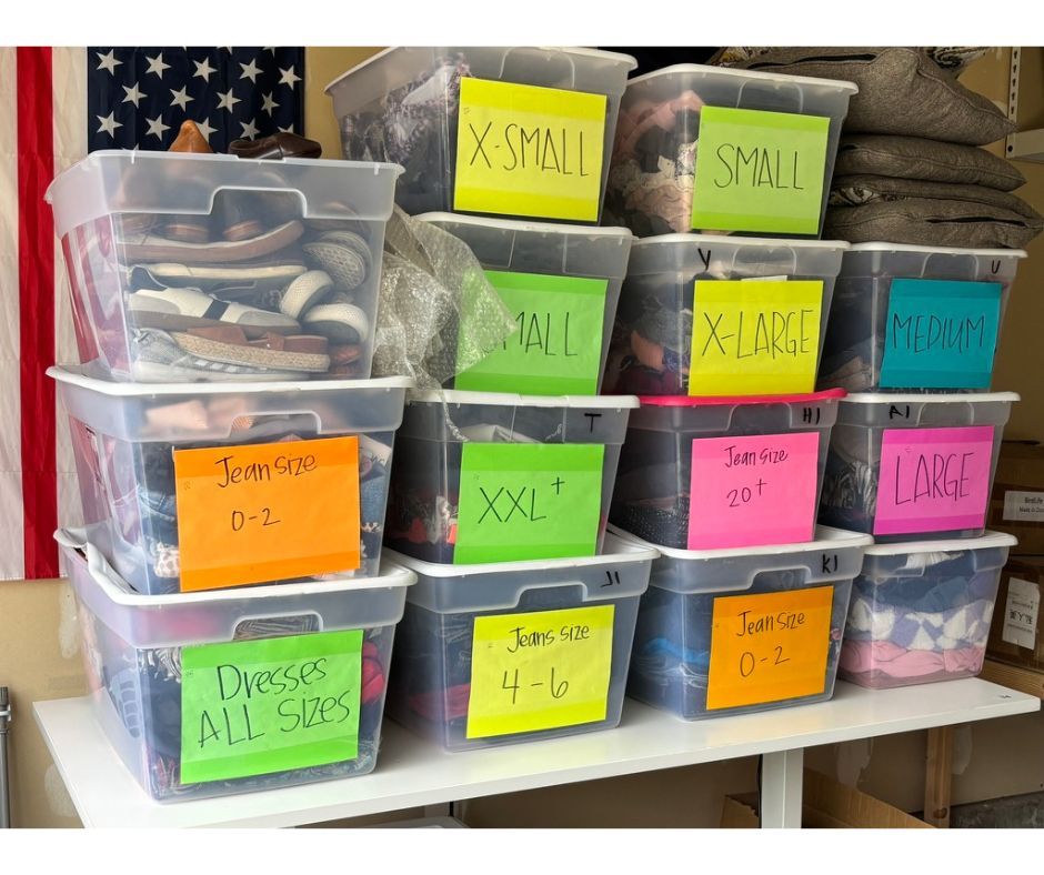 Huge Reseller Inventory Lot – 350+ Pieces Clothing & Shoes + 18 Bins Included