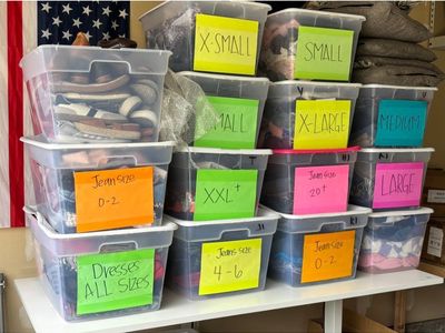 Huge Reseller Inventory Lot – 350+ Pieces Clothing & Shoes + 18 Bins Included