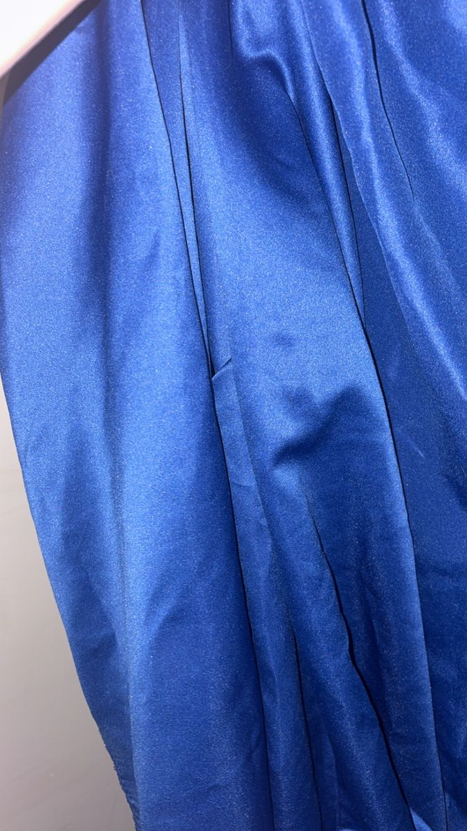Two yards of blue satin (not used)