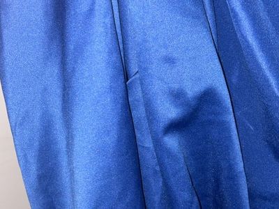 Two yards of blue satin (not used)