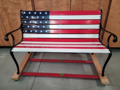 Stars & Stripes Wrought-iron Bench
