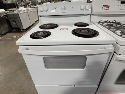 Hotpoint White Electric Range 30" 4-Burner Freestanding Oven Stove