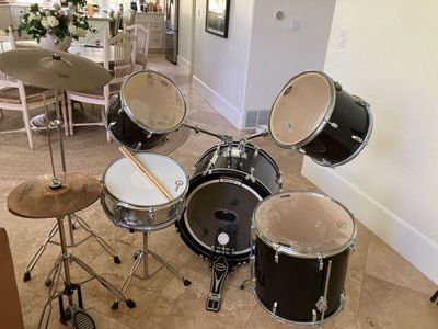 Used Pulse Drum Kit with Zildjian Cymbals, Hi-Hat, Snare, Bass Drum, and Toms