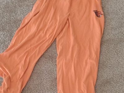 Orange Pajama Pants with Beaver Logo - Comfortable Loungewear