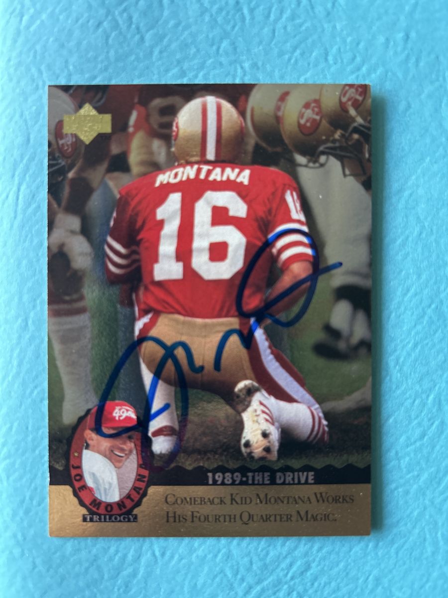 Joe Montana Autograph NFL San Francisco 49ers Auto Football Card Hand Signed Upper Deck