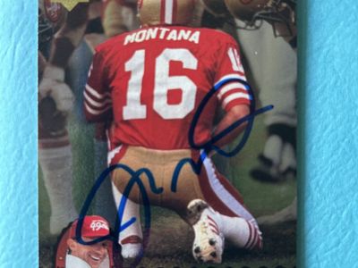 Joe Montana Autograph NFL San Francisco 49ers Auto Football Card Hand Signed Upper Deck
