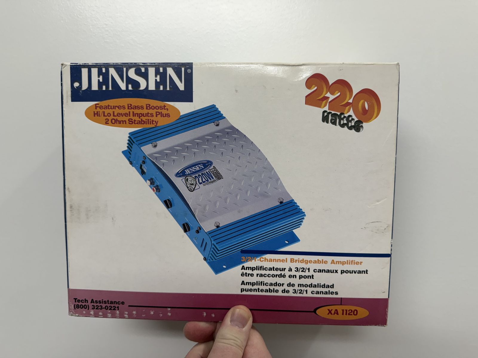 Jensen XA 1120 220 Watt 3/2/1 Channel Bridgeable Car Audio Amplifier