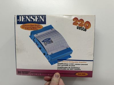 Jensen XA 1120 220 Watt 3/2/1 Channel Bridgeable Car Audio Amplifier