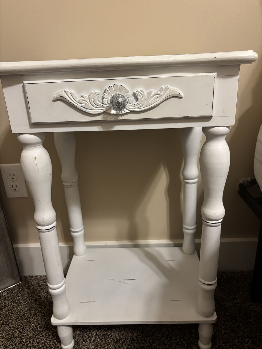 Nightstand with matching wall mirror