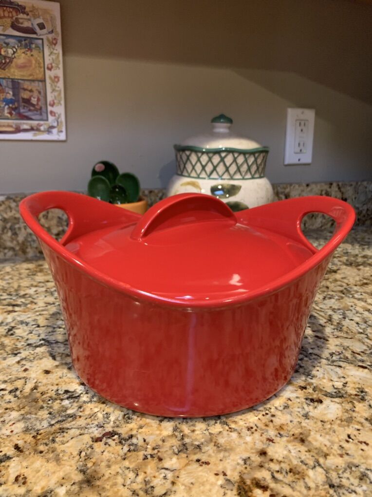 Rachel Ray Red Casserole Dish with Lid