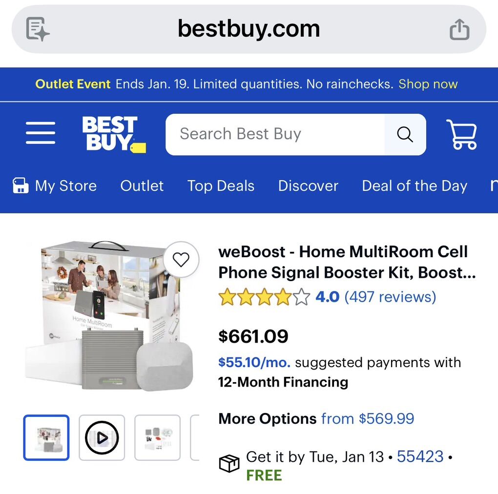Weboost Phone Signal Booster