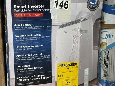 Midea Smart Inverter Portable Air Conditioner with Heat Pump - 12,000 BTU